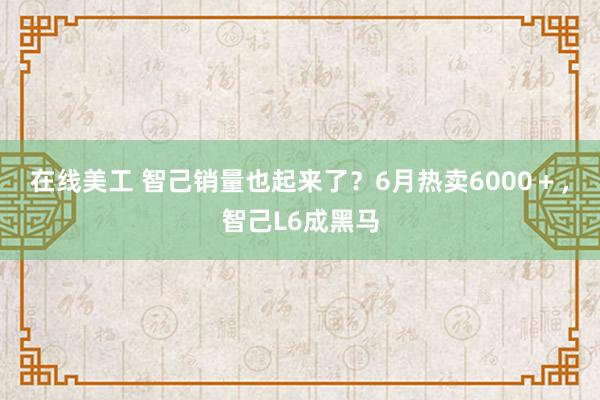 在线美工 智己销量也起来了？6月热卖6000＋，智己L6成黑马